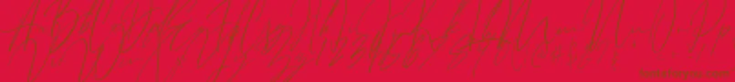 フォントBitter Mind – 赤い背景に茶色の文字