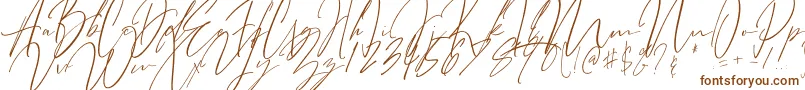 Bitter Mind-Schriftart – Braune Schriften auf weißem Hintergrund
