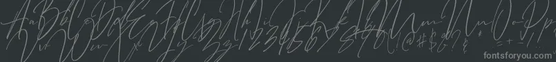 フォントBitter Mind – 黒い背景に灰色の文字