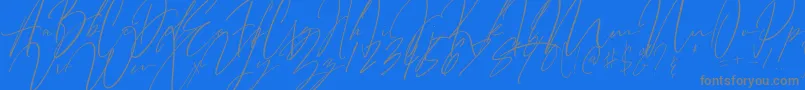 フォントBitter Mind – 青い背景に灰色の文字