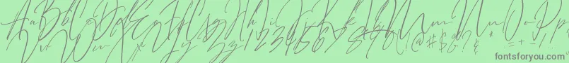 フォントBitter Mind – 緑の背景に灰色の文字