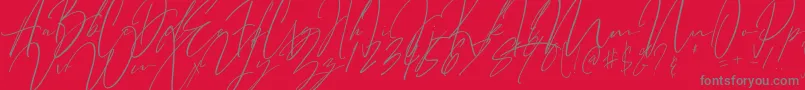 フォントBitter Mind – 赤い背景に灰色の文字