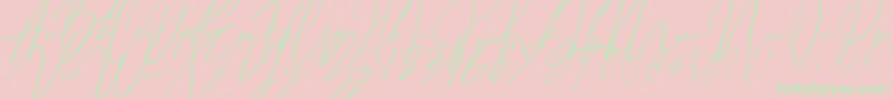 フォントBitter Mind – ピンクの背景に緑の文字