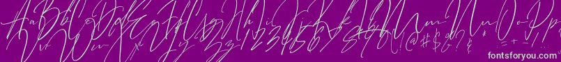 Bitter Mind-fontti – vihreät fontit violetilla taustalla