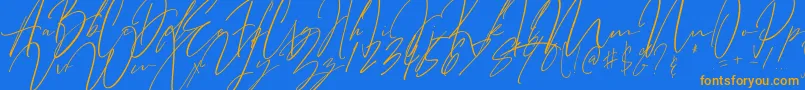 Bitter Mind Font – Orange Fonts on Blue Background