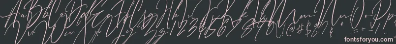 Bitter Mind-Schriftart – Rosa Schriften auf schwarzem Hintergrund