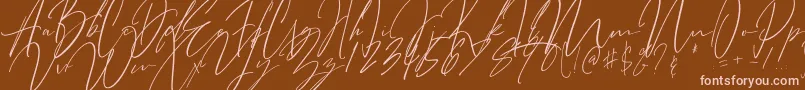 Шрифт Bitter Mind – розовые шрифты на коричневом фоне