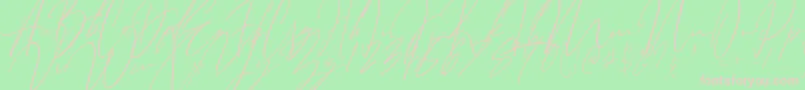 フォントBitter Mind – 緑の背景にピンクのフォント