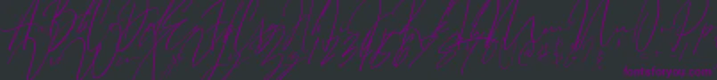 フォントBitter Mind – 黒い背景に紫のフォント