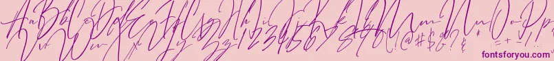Шрифт Bitter Mind – фиолетовые шрифты на розовом фоне