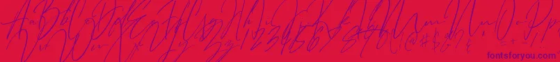 Bitter Mind-fontti – violetit fontit punaisella taustalla