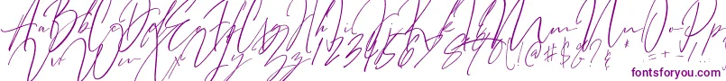 Bitter Mind-Schriftart – Violette Schriften auf weißem Hintergrund