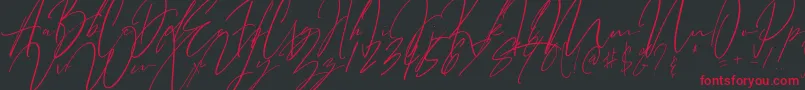 Bitter Mind-Schriftart – Rote Schriften auf schwarzem Hintergrund