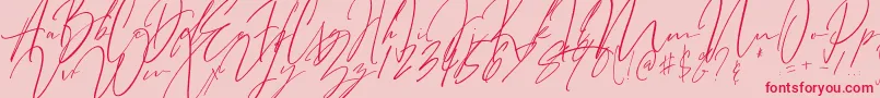フォントBitter Mind – ピンクの背景に赤い文字