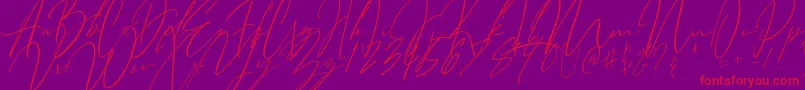 Шрифт Bitter Mind – красные шрифты на фиолетовом фоне