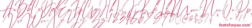 Bitter Mind-Schriftart – Rote Schriften auf weißem Hintergrund