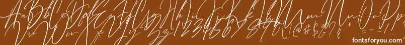 フォントBitter Mind – 茶色の背景に白い文字
