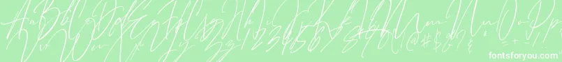 フォントBitter Mind – 緑の背景に白い文字