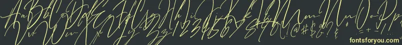 Шрифт Bitter Mind – жёлтые шрифты на чёрном фоне