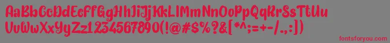 Bittermilk Font – Red Fonts on Gray Background