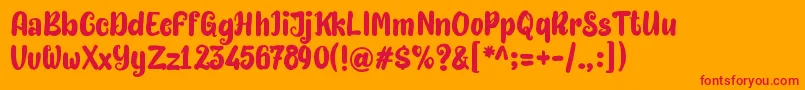 Bittermilk Font – Red Fonts on Orange Background