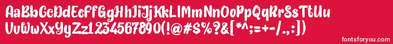 Bittermilk Font – White Fonts on Red Background