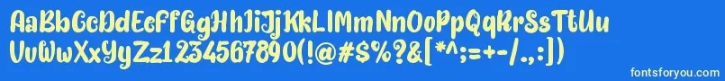 Bittermilk Font – Yellow Fonts on Blue Background