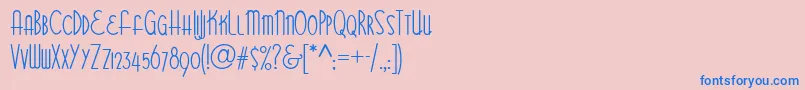 Bittersweet NF Font – Blue Fonts on Pink Background