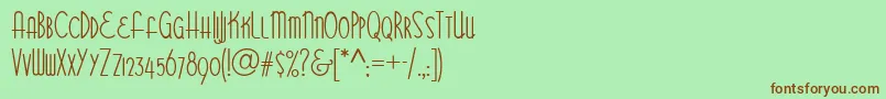 Bittersweet NF Font – Brown Fonts on Green Background