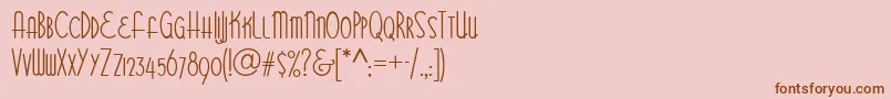 Bittersweet NF Font – Brown Fonts on Pink Background