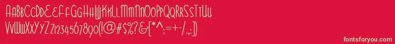 Bittersweet NF Font – Green Fonts on Red Background