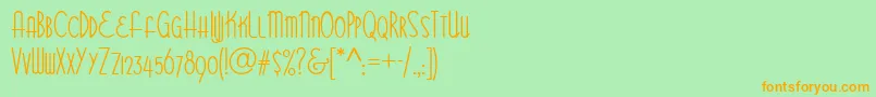 Bittersweet NF Font – Orange Fonts on Green Background