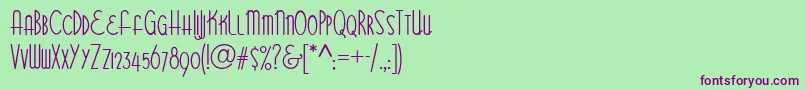 Bittersweet NF Font – Purple Fonts on Green Background