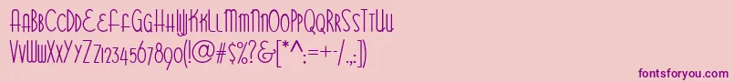 Bittersweet NF Font – Purple Fonts on Pink Background