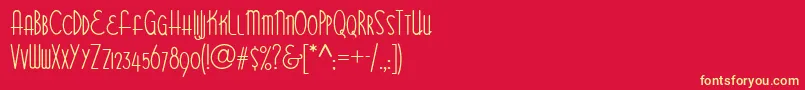 Bittersweet NF Font – Yellow Fonts on Red Background