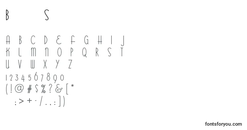 Czcionka BitterSweet (121383) – alfabet, cyfry, specjalne znaki