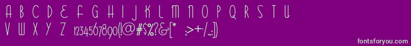BitterSweet Font – Green Fonts on Purple Background