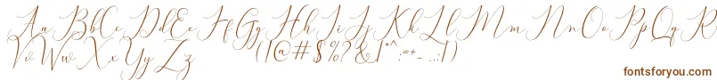 Bitthai Script-fontti – ruskeat fontit valkoisella taustalla
