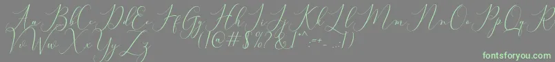 fuente Bitthai Script – Fuentes Verdes Sobre Fondo Gris