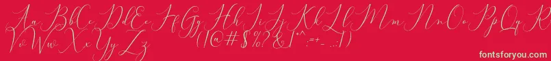 Bitthai Script-Schriftart – Grüne Schriften auf rotem Hintergrund