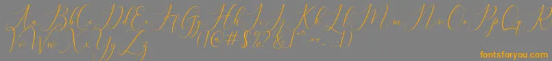 Police Bitthai Script – polices orange sur fond gris
