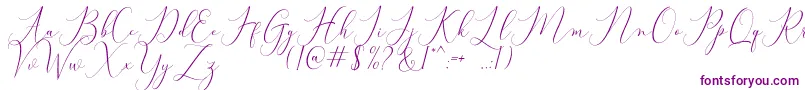 Bitthai Script-fontti – violetit fontit