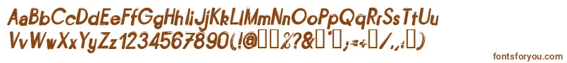 Шрифт BITUI    – коричневые шрифты на белом фоне