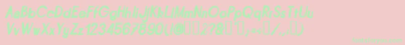 BITUI    Font – Green Fonts on Pink Background