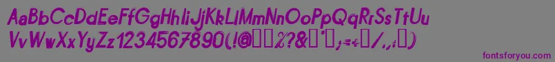 BITUI   -fontti – violetit fontit harmaalla taustalla
