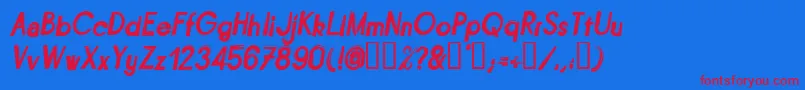 Шрифт BITUI    – красные шрифты на синем фоне
