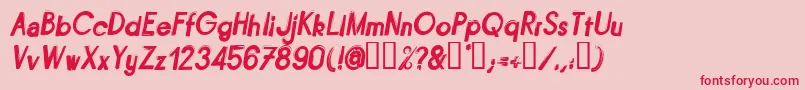 BITUI    Font – Red Fonts on Pink Background