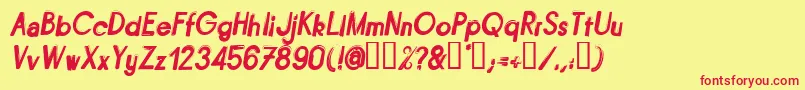 BITUI    Font – Red Fonts on Yellow Background