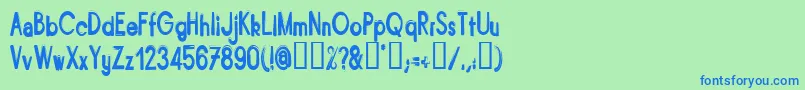 BITUN    Font – Blue Fonts on Green Background