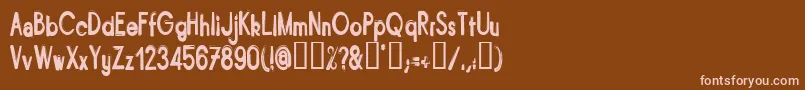 Шрифт BITUN    – розовые шрифты на коричневом фоне